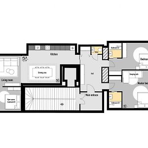 Suite Appartement met Drie Slaapkamers